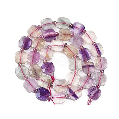 Natural Colorful Fluorite Beads Strands G-G182-H01-02-1