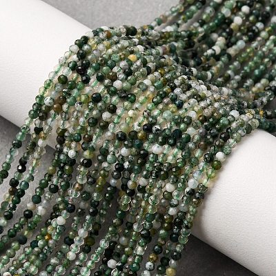 Natural Moss Agate Beads Strands G-A129-2mm-01A-1