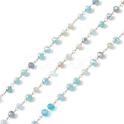 Handmade Glass Beaded Chains CHS-P016-46G-07-1