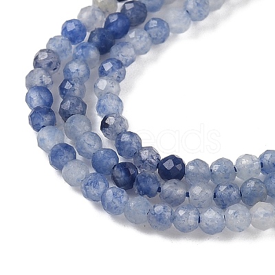 Natural Blue Aventurine Beads Strands X-G-M449-B01-2mm-1