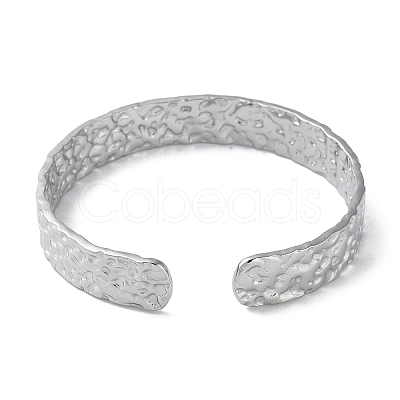 Non-Tarnish 304 Stainless Steel Open Cuff Bangle for Women BJEW-Q770-01P-1