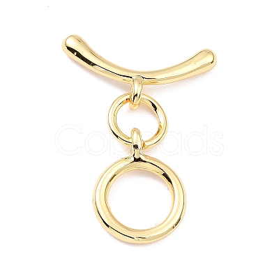 Rack Plating Brass Toggle Clasps X-KK-B036-09G-1