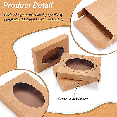 Foldable Creative Kraft Paper Box CON-WH0085-29A-1