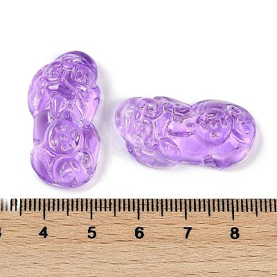 Spray Painted Imitation Jade Glass Beads GLAA-Z007-01A-1