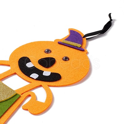 Halloween Theme Felt Cloth Hanging Door Signs HJEW-B005-05-1