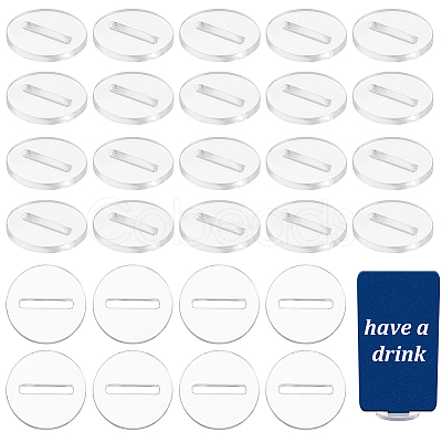 100Pcs Acrylic Slotted Display Stands ODIS-GA0001-80-1