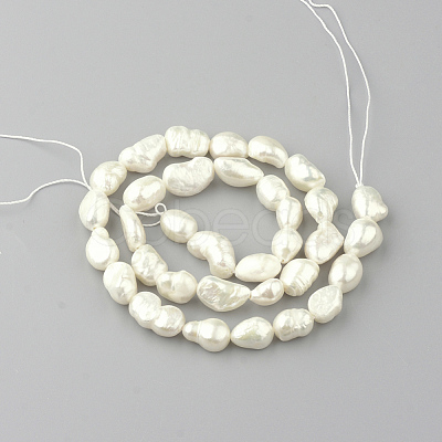Natural Cultured Freshwater Pearl Beads Strands X-PEAR-R064-55-1