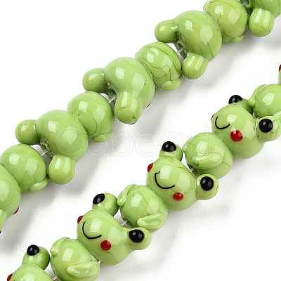 Handmade Bumpy Lampwork Beads Strands LAMP-T007-16B-01-1