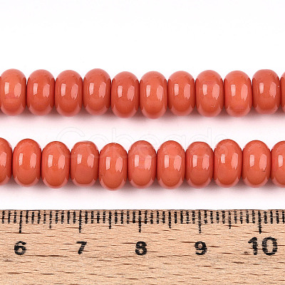Opaque Solid Color Glass Beads Strands X-GLAA-ZX008-8mm-18E-1
