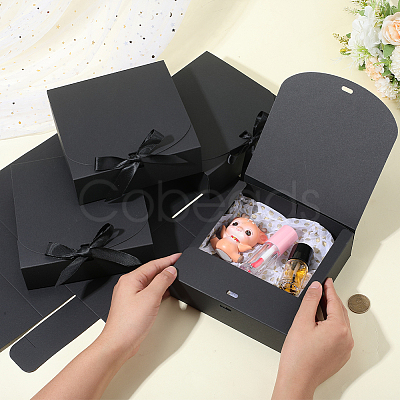 Folding Paper Gift Boxes with Ribbon LS-CON-WH20001-11B-02-1