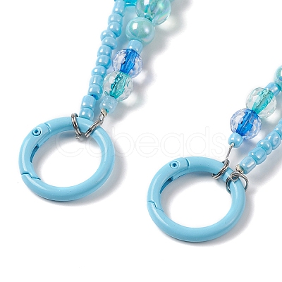 Acrylic Fish Beaded Mobile Straps HJEW-JM01064-1