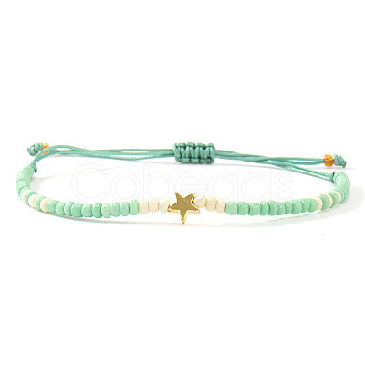 Glass Seed Beads Adjustable Bracelets KO8624-13-1