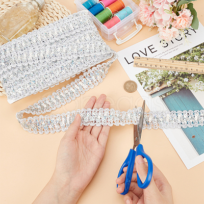13M Metallic Lace Trims SRIB-WH0011-094A-1