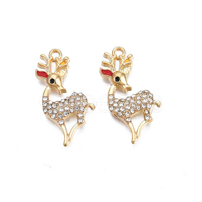 Rack Plating Alloy Enamel Pendants ENAM-N055-118-1