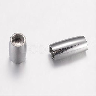 Tarnish Resistant 304 Stainless Steel Magnetic Clasps with Glue-in Ends STAS-G071-44P-1