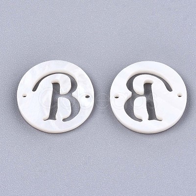 Natural Freshwater Shell Links Connectors SHEL-S276-120B-1