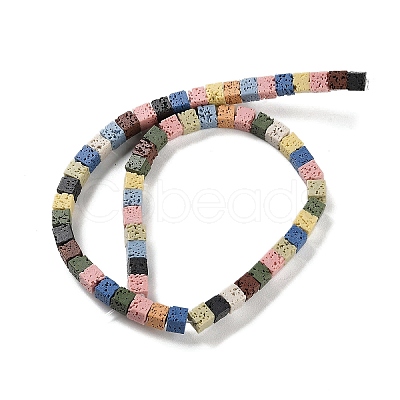 Synthetic Lava Rock Dyed Beads Strands G-H311-02B-05-1