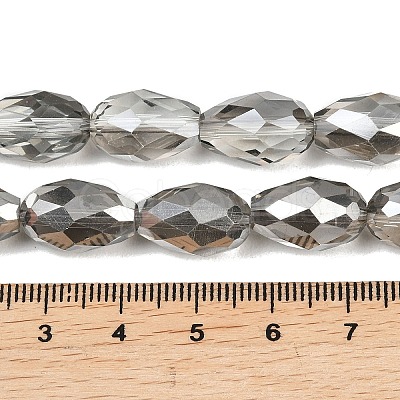 Electroplate Glass Beads Strands X-EGLA-D015-15x10mm-34-1