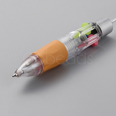 4-Color Core Plastic Beadable Pens AJEW-SZC0007-07D-1