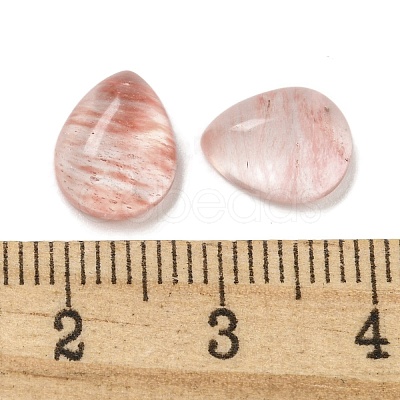 Cherry Quartz Glass Cabochons G-Q173-02C-22-1