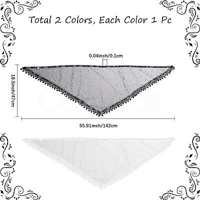 2Pcs 2 Colors Cloth Polyester Headbands for Woman OHAR-CY0001-03-1