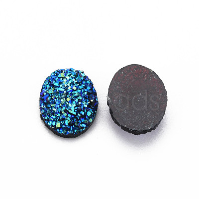 Electroplate Druzy Resin Cabochons CRES-T012-08B-1