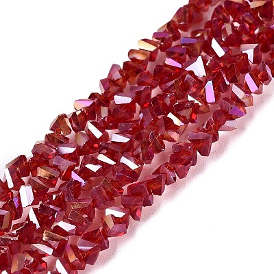 Electroplate Transparent Glass Beads Strands LS-EGLA-Q139-01A-A13-1