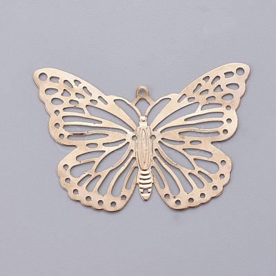 Iron Butterfly Filigree Pendants X-IFIN-P003-03-1