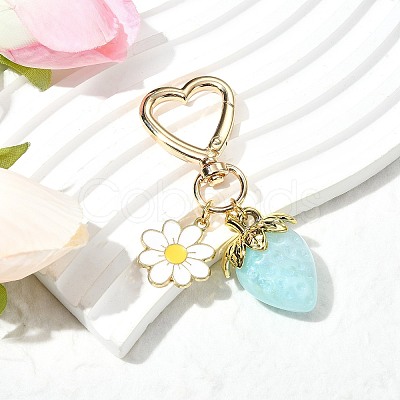 Acrylic Strawberry Pendant Decoration HJEW-SW00120-05-1