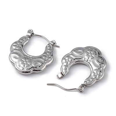 Non-Tarnish 304 Stainless Steel Bohemia Teardrop Hoop Earrings for Women EJEW-I284-05P-1