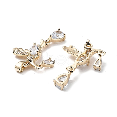 Brass with K9 Glass Pendants KK-Z031-11KCG-1