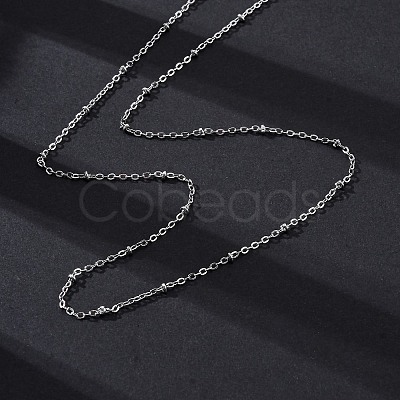 Brass Satellite Chains Necklaces for Women NJEW-D302-61P-1