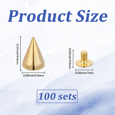 100Pcs Alloy Rivets FIND-GF0008-54G-1