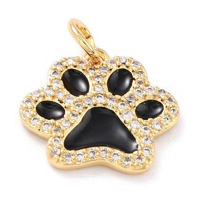 Real 18K Gold Plated Brass Micro Pave Cubic Zirconia Charms ZIRC-L100-085G-02-1