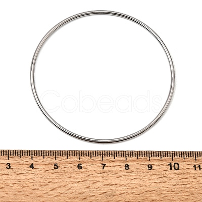 2MM 304 Stainless Steel Bangles for Women SA-CBA37BC-23A-P-1