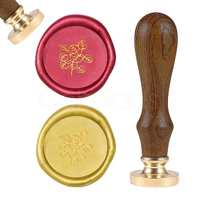 DIY Wood Wax Seal Stamp AJEW-WH0131-155-1