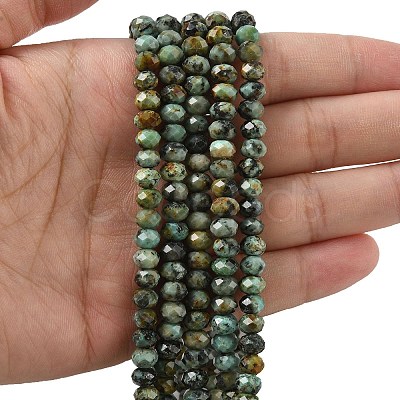 Natural African Turquoise(Jasper) Bead Strands G-D344-A08-1