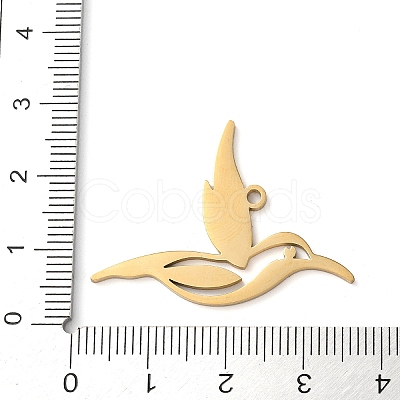 304 Stainless Steel Pendants STAS-R116-02G-1
