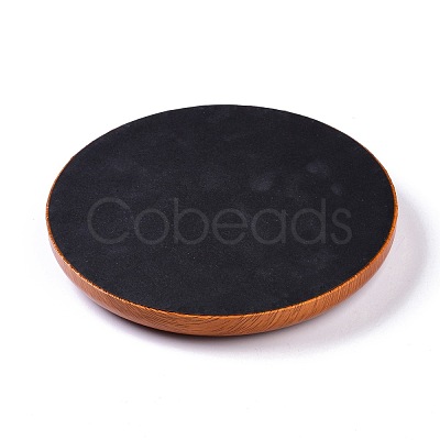 Flat Round Wood Pesentation Jewelry Bracelets Display Tray ODIS-P008-15C-02-1