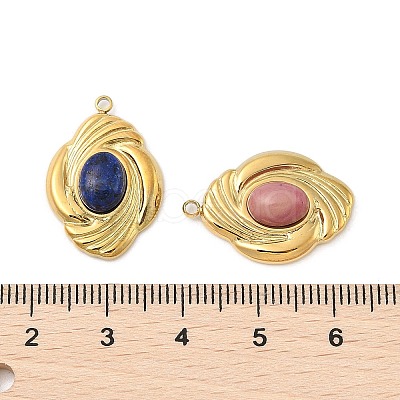 Natural Mixed Gemstone Pendants STAS-F312-06G-1