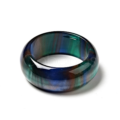 Resin Plain Band Finger Ring for Women RJEW-C034-01E-1