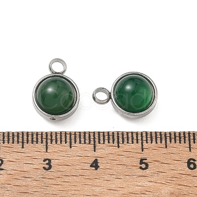 Natural Dyed White Jade Charms G-K325-01P-08-1-1