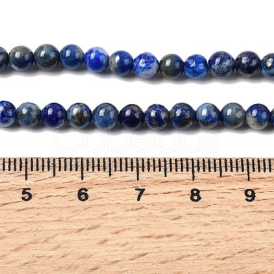 Natural Lapis Lazuli Beads Strands G-G344-A09-4mm-1