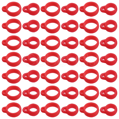 60Pcs 2 Style Silicone Pendant SIL-GF0001-42B-1