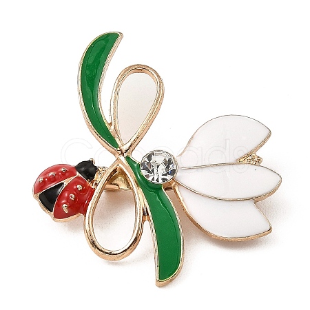 Flower & Ladybug Enamel Pins JEWB-K017-01KCG-1