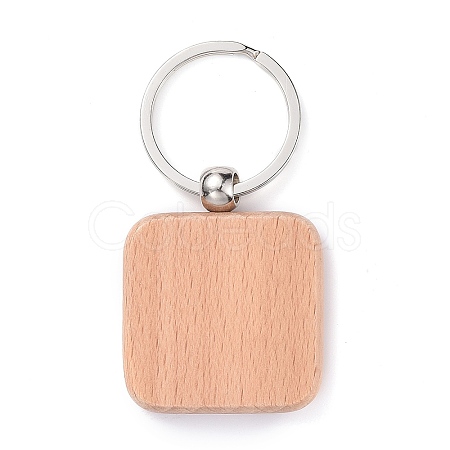 Natural Wood Keychain LS-HJEW-P008-05-1