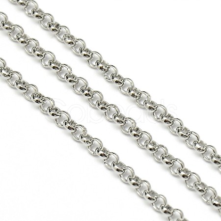 Tarnish Resistant 304 Stainless Steel Rolo Chains STAS-M032-42P-3mm-1