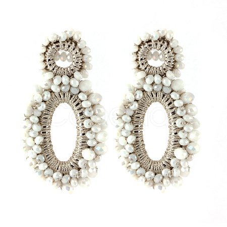 Rhinestone Braided Ear Studs for Women FIND-PW0024-19A-1