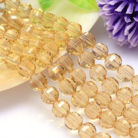 Faceted Round Imitation Austrian Crystal Bead Strands G-M182-6mm-28A-1