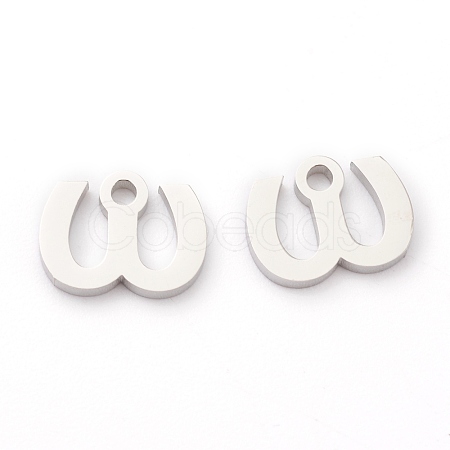 Non-Tarnish 304 Stainless Steel Charms STAS-G244-01W-1